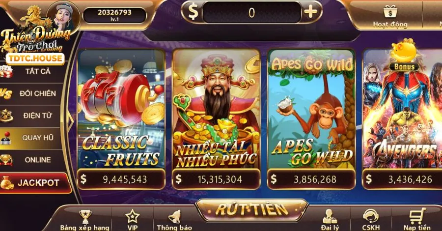 Trò chơi slot cổ điển tại V88